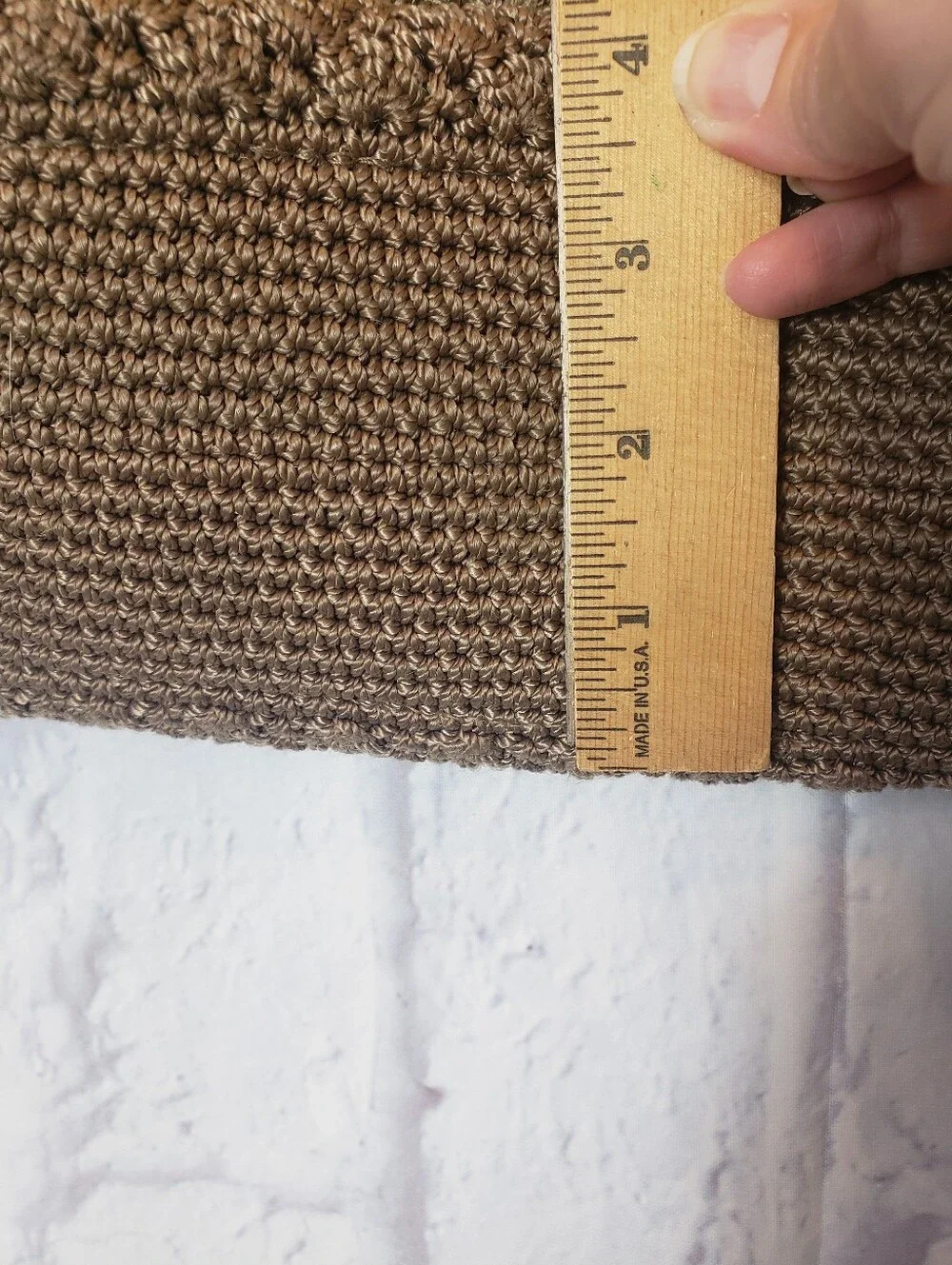 THE SAK Tan Crochet Hobo Shoulder Bag